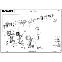 DCD999 Tipo 1 Es-cordless Drill/driver