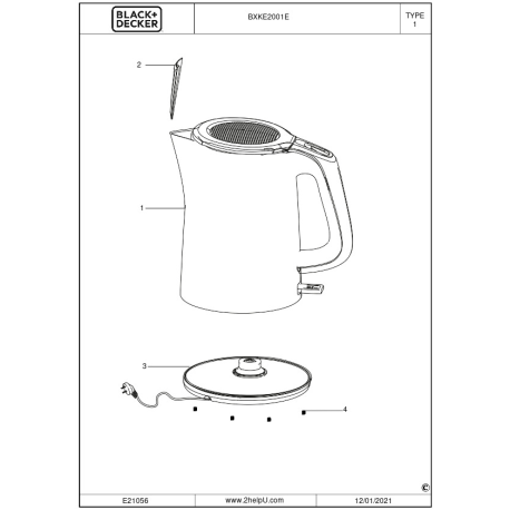 BXKE2201E Type 1 Kettle