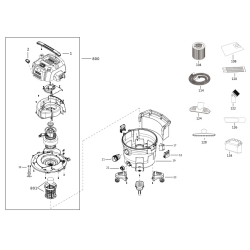 DXV34P-QT Tipo 1 Es-wet Dry Vacuum