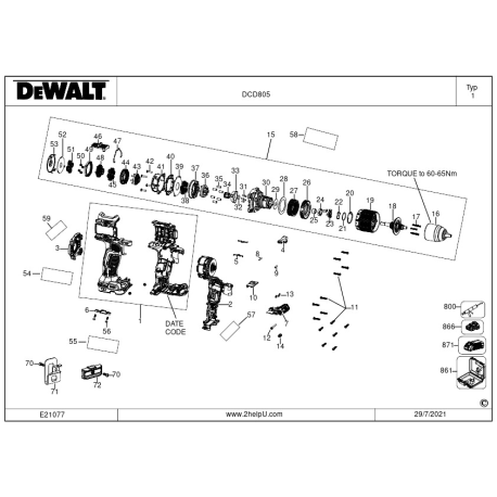 DCD85M Type 1 Drill/driver