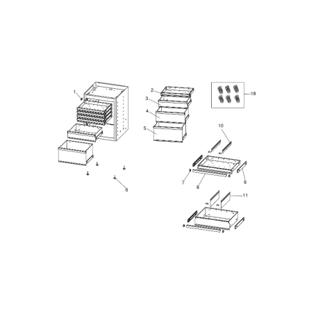 JLS3-MBS8TBS Tipo 1 Mueble Cajón