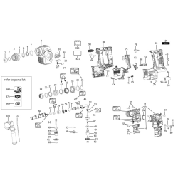 DCH273N BRUSHLESS CORDLESS HAMMER, 18v, 2,1 JUL,