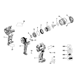 DCF913BR Tipo 1 Es-cordless Impact Wrench