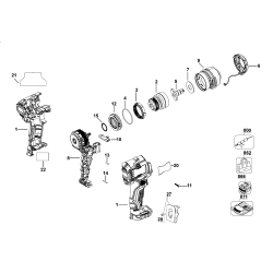 DCF903BR Type 1 Cordless Impact Wrench