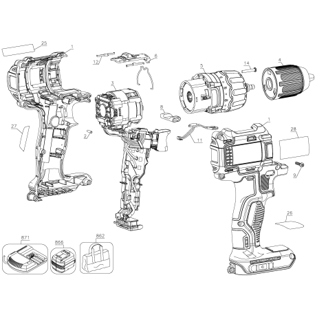 DCD778C2R Type 10 Hammer Drill