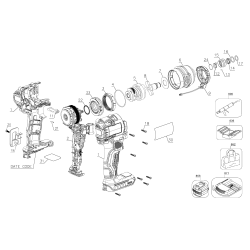 DCF809C2R Type 12 Impact Driver 1 Unid.