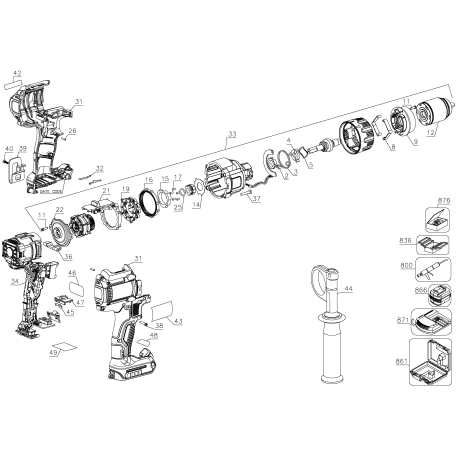 DCD996BR Tipo 2 Es-cordless Drill/driver