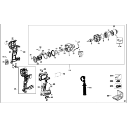 DCD991H2T Type 1 Cordless Drill/driver