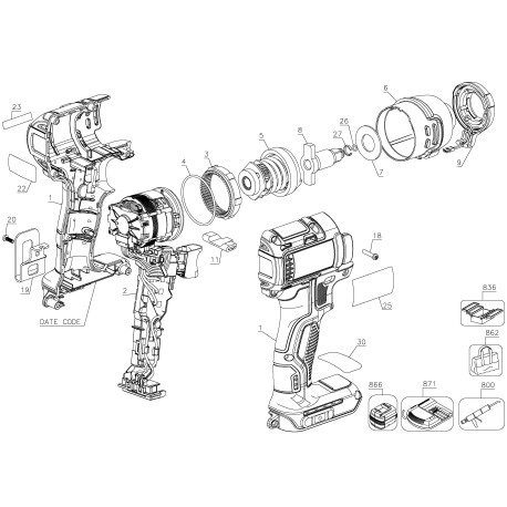 DCF890B Type 1 Impact Driver