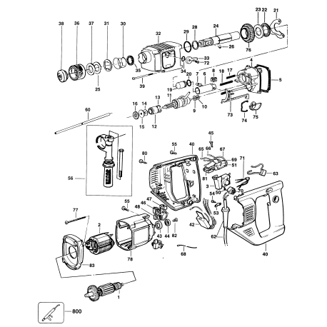 MBH26L Tipo 1 Martillo Giratoria