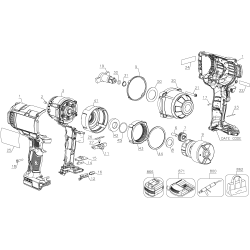 DCF899HB Type 1 Cordless Impact Wrench 1 Unid.