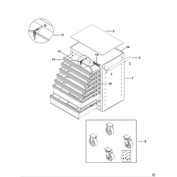 SCMT50207BK Type 1 Roller Cabinet 1 Unid.