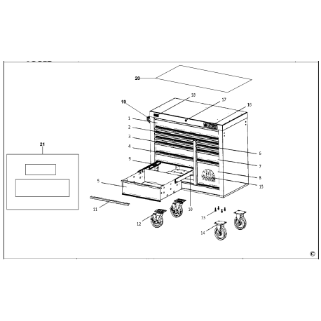 E4122-B-FBRD Type 1 Roller Cabinet