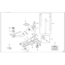 JHD3.25T Type 1 Hydraulic Jack 1 Unid.