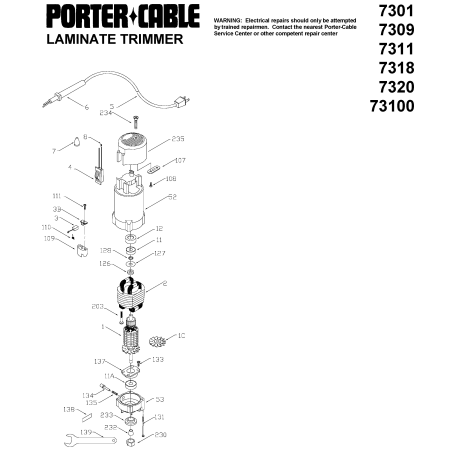 7310 Type 1 Laminate Trimmer