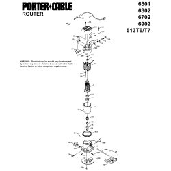 J-6702 Type 1 Router Motor 1 Unid.