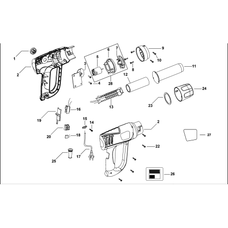 STXH2000K Type 1 2000w Heat Gun W/ Kitbox