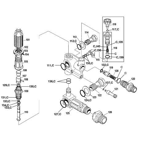 1503CWBN Type 0 P 1500psi 3.0gpm 5.0hp B&