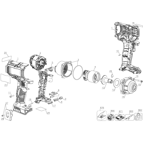 DCF894HP2 Tipo 1 20v Mx Xr Md-rge Im