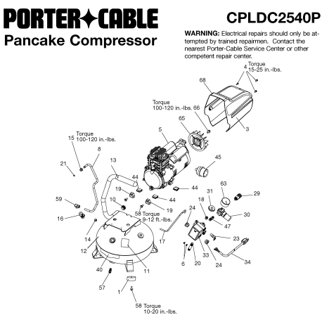 CPLDC2540P Type 0 A 2.5hp 4g Pc Dl 1stg 120