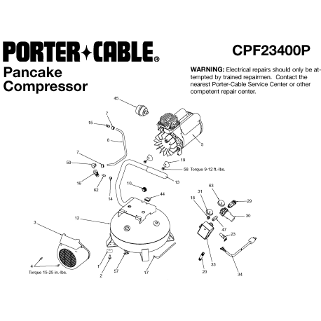 CPF23400P Type 0 A 3.0hp 4g Pc Pl 1stg 120