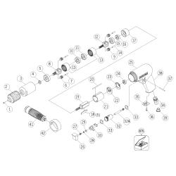 PTD501 Type 0 Drill Air 1/2in Reversibl