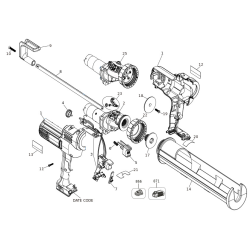 DCE570B Type 1 20v 600ml Adhes Gun 1 Unid.