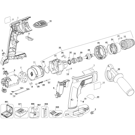 DC936VA Tipo 1 14.4v Hammerdrill