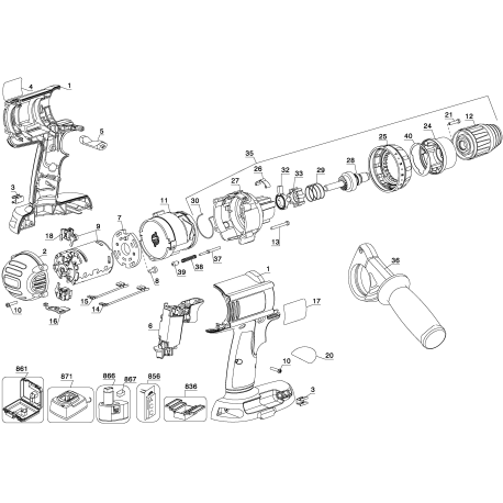 DC935VA Tipo 1 14.4v Hammerdrill