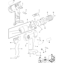 DC750KA Type 1 9.6v Cordlessdrill Driver 1 Unid.