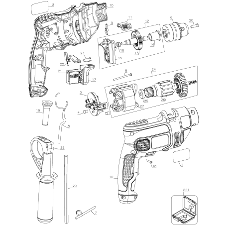 TM505BS Tipo 1 3/8 Hammer Drill