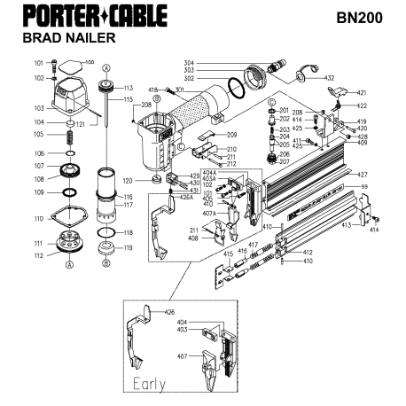 BN200 Type 1 2in Brad Nailer Kit