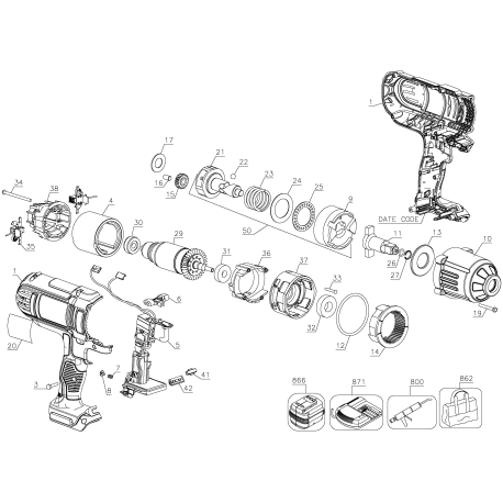 DCF889HM2 Tipo 2 20v Max 1/2 Wrench