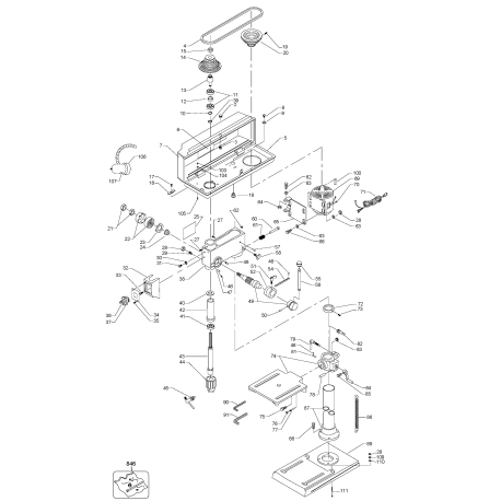 BDDP100 Type 1 10in Drill Press