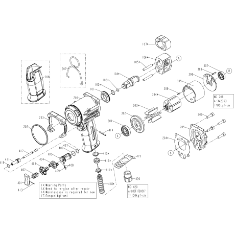 J138WP-M Tipo 0 3/8" Proto Mini Impact