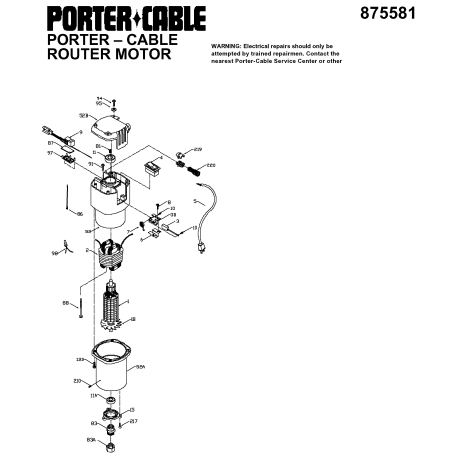 875581 Tipo 1 Oem Router Motor