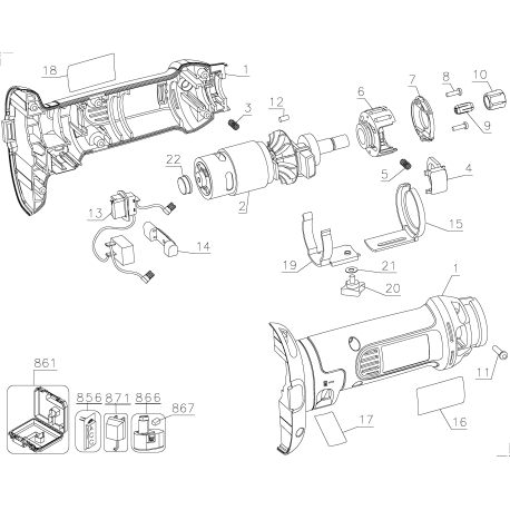 DC550W Type 1 18v Cut-out Tool