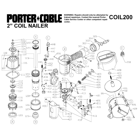 COIL200 Type 1 2in Coil Nailer Kit