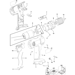 DWC709K2 Type 1 9.6v Nicad Compact Drill 1 Unid.