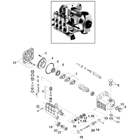 1603WBF Tipo 0 P 1600psi 3.0gpm 5.0hp B&