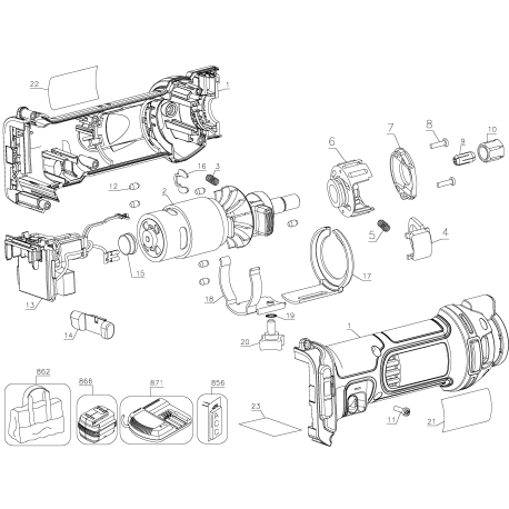 DCS551D2 Type 1 20v Cordelss Cutout