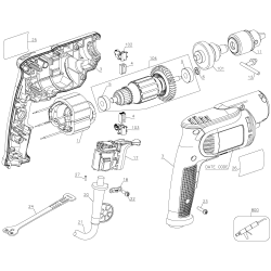 DWE1014 Type 1 3/8" 0-2,800 Rpm Vs Drill 1 Unid.