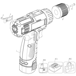 PCL120DDC-2 Tipo 1 Pc 12v Lithium Drill