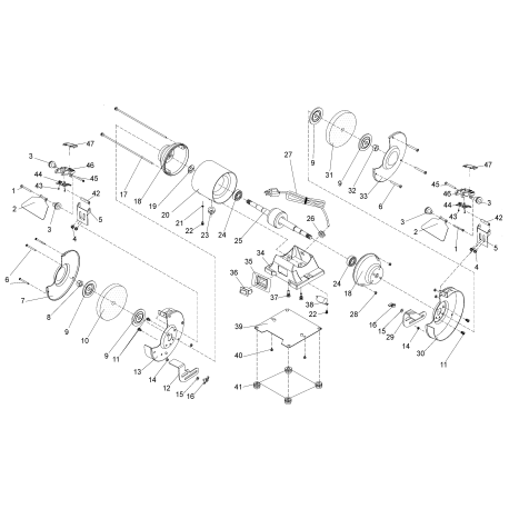 PCXB515BG Type 1 6in Bench Grinder