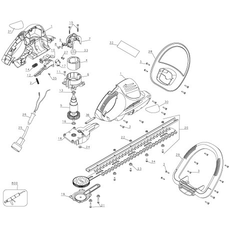 HT22D Tipo 1 22 Hedge Trimmer