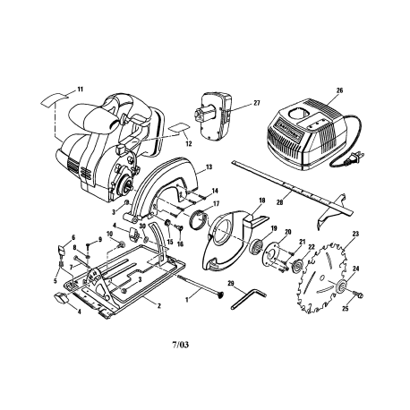 315.114260 Type 0 19.2 V Cdls Trim Saw