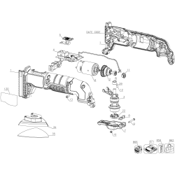 PCC710LA Type 1 20v Oscillating Tool 10 Unid.