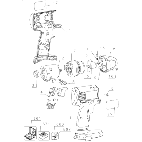 DW057K2H Type 1 18v Impact Wrench