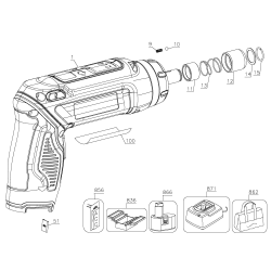 DCF680N2 Tipo 1 8v Screwdriver 1 Unid.