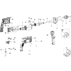 KR800 Tipo 1 1/2" 800w Vsr Hammer Dril 1 Unid.